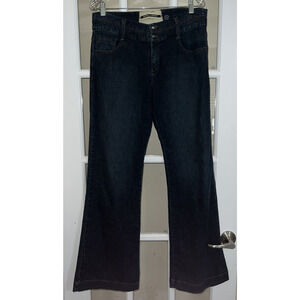 Daughters of the liberation denim blue dark wash bell bottom jeans womens sz 38